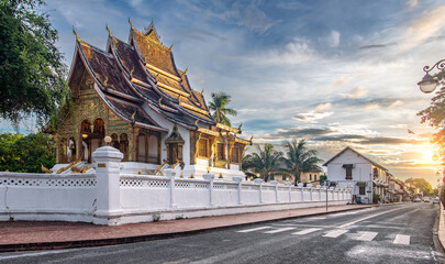 Temple in Luang Prabang Royal Palace Museum, Laos - obrazy, fototapety, plakaty