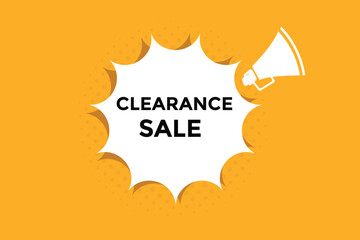 Fototapeta na wymiar Clearance sale button web banner templates. Vector Illustration 