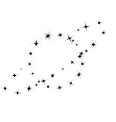 Black Stars and planet in space