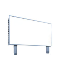 Blank billboard isolated on white png transparent background