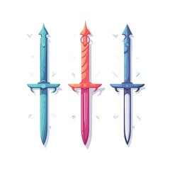 set of medieval swords, perfectly for game