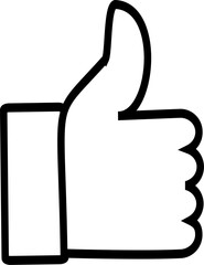 Fototapeta premium Thumb up icon vector design template. Replaceable design vector.