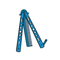 Comb barber tools shop illustration are used for barbershop design.