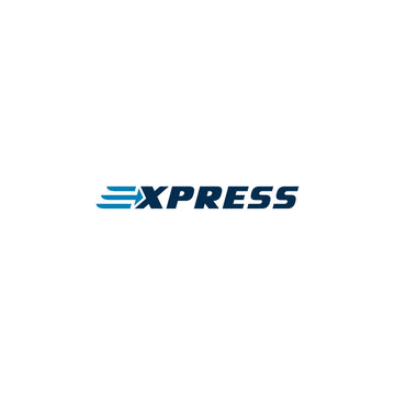 simple express logo template in white background