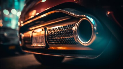 Obraz na płótnie Canvas Speeding in Style: Captivating Sports Car with Luxurious Design & Shiny Chrome Accents, generative AI