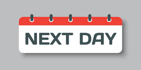 Countdown daily page calendar icon - last next day - obrazy, fototapety, plakaty