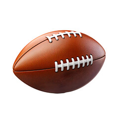 American football isolated on white png transparent background