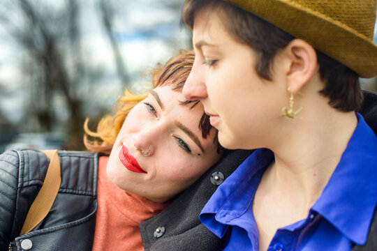 Friends hang out together contemplating life