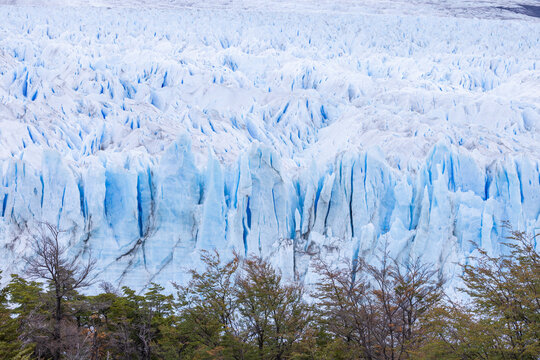 cracks and blues of the perito moreno glacier