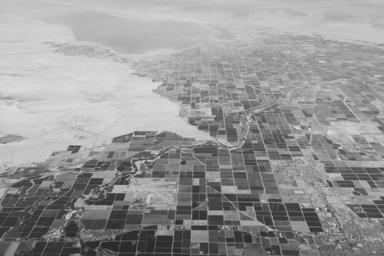 Naval Air Facility (NAF) El Centro surrounded by fields and desert