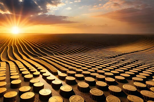 Stock market coins 