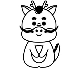 辰年/モノクロ