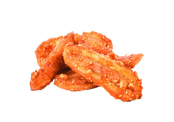 Fried banana on transparent png