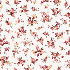 An old-fashioned rose flower pattern perfect for textiles,