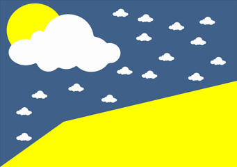 sun and clouds vector background
