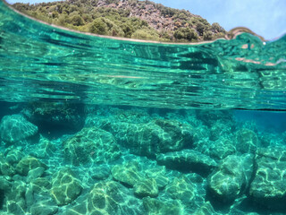 Underwater world of Mediterranean Sea.  Turkey - 624651786
