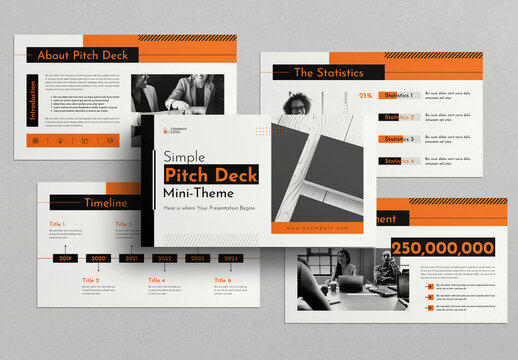 Simple Pitch Deck Mini theme Presentation Layout