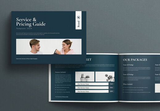 Service and Pricing Guide Template Magazine Layout Landscape