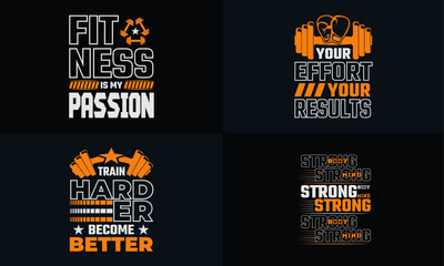 best typography t shirt design for gym and fitness inspiration and motivation