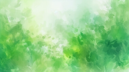 Fototapeta na wymiar abstract blurred light watercolor fresh green eco background. Generative AI