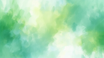 Fototapeta na wymiar abstract blurred light watercolor fresh green eco background. Generative AI