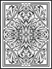 Engraved ornament art vintage card deck inspiration outline vector illustrations for your work logo, merchandise t-shirt, stickers and label designs, poster, greeting cards advertising business.