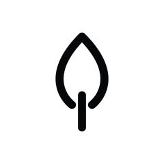 Tree leaf icon design outline vector isolated illustration