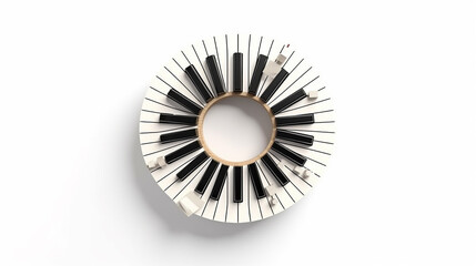 logo piano keys on a white background spectrum. Generative AI