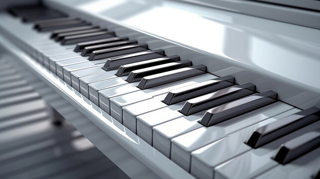 piano keys musical abstract background. Generative AI
