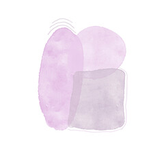 Abstract Watercolor Shape Illustration  Art.