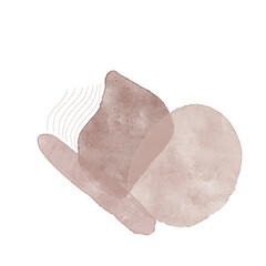 Abstract Watercolor Shape Illustration  Art.
