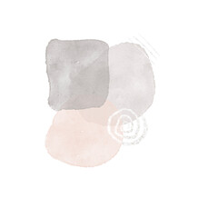 Abstract Watercolor Organic Shape Illustration