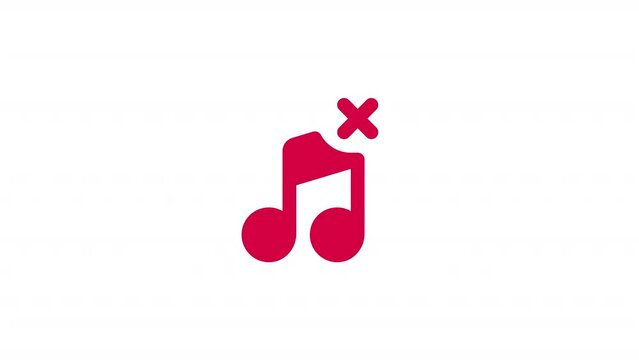 Animated audio file solid ui icon. Apply and remove music. Film production software. Looped HD video with alpha channel transparency. Isolated glyph symbol animation on white space for web, mobile