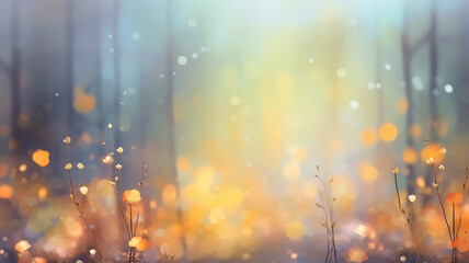 abstract blurred autumn background greeting card nature of fall copy space sale. Generative AI