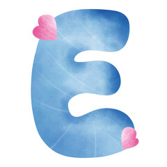 Alphabet tracing practice Letter E