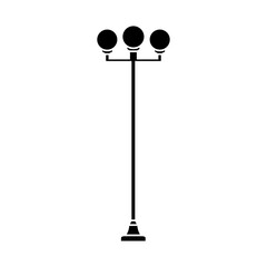 Street light vector icon. Street lighting illustration sign. Flashlight symbol. lamp logo.