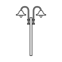 Street light vector icon. Street lighting illustration sign. Flashlight symbol. lamp logo.