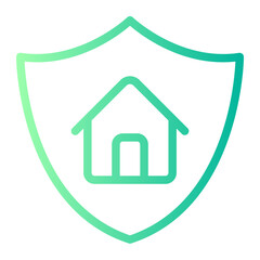 Obraz premium home insurance gradient icon