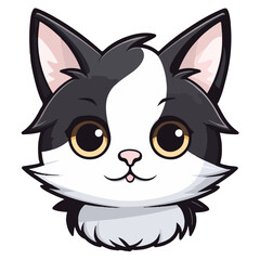 Black cat cartoon illustration,mascot,doodle design,cat sticker,illustrator,ready for print,fully re-editable.