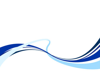 ウェーブ曲線のビジネス背景。青色のアブストラクトデザイン。