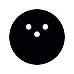 Fototapeta premium Illustration vector graphic icon of Bowling Ball. Solid Style Icon. Sport Themed Icon. Vector illustration isolated on white background. Perfect for website or application design.