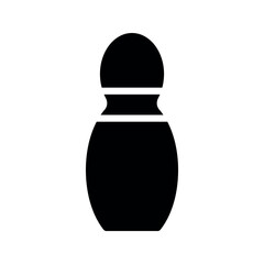 Illustration vector graphic icon of Bowling Pin. Solid Style Icon. Sport Themed Icon. Vector illustration isolated on white background. Perfect for website or application design.