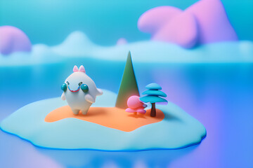 children in the pool. Generative AI