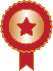 bronze medal badge icon illustration