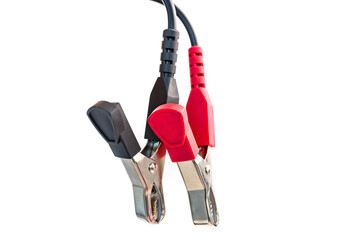Crocodile alligator clip for electrical and electronic testing connect solder. Measuring of tension and voltage