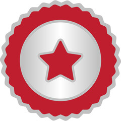 silver medal badge icon illustration