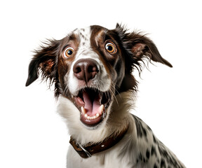 Funny dog muzzle on a transparent background