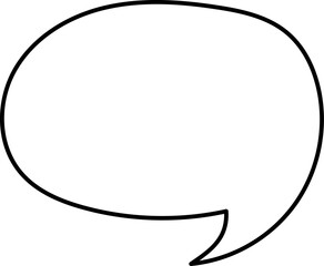 Speech bubbles hand drawn sketch vector image. Vector set hand drawn chat bubble.