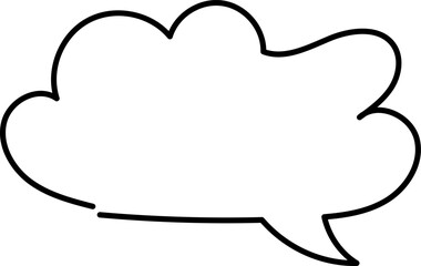 Speech bubbles hand drawn sketch vector image. Vector set hand drawn chat bubble.