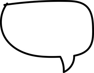 Speech bubbles hand drawn sketch vector image. Vector set hand drawn chat bubble.